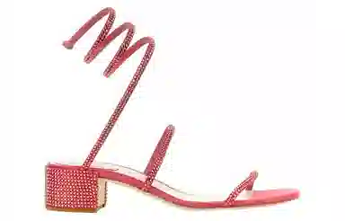 Rene Caovilla Red Crystal Sandals