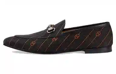 GUCCI Jordaan Double G Loafers Black
