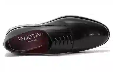Valentino Leather Dress Shoes Black