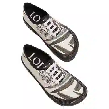 LOEWE Canvas Low Top Green