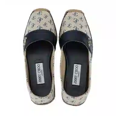 Jimmy Choo Dru Flat JC logo