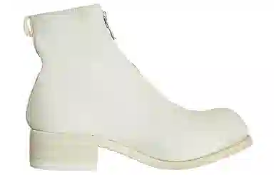 GUIDI Short Boots White