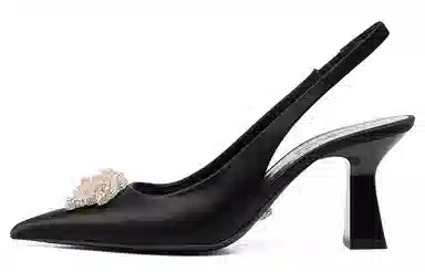 Versace Medusa Wrap Heel Sandal Black