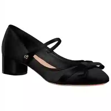 DIOR Lovely-D Satin Mary Jane 4cm Black
