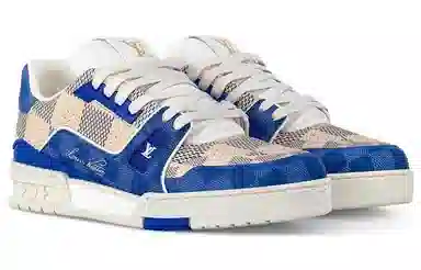 Louis Vuitton Trainer Low Blue Beige