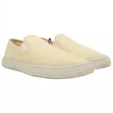 Acne Studios Ballow Round Toe Logo Sneakers Light Yellow