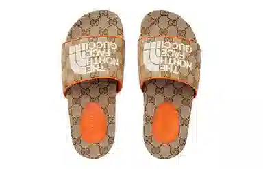 The North Face x Gucci Classic GG Canvas Slides
