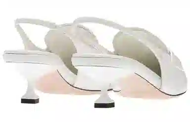 Miu Miu Penny Leather Loafers White