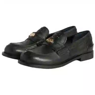 Miu Miu Leather Loafers Black
