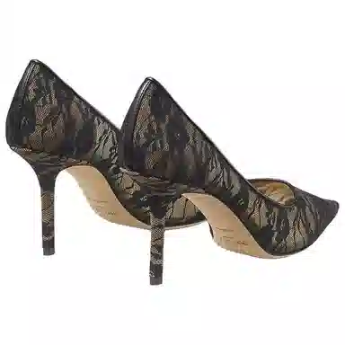 Jimmy Choo Lace Stiletto 8cm Black White