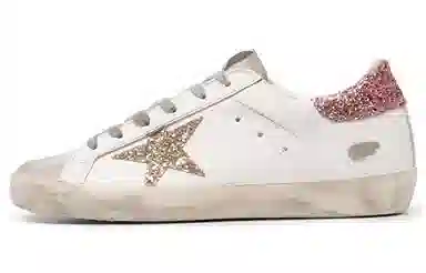 Golden Goose Super-Star White Pink Distressed