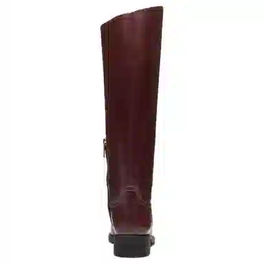 COACH Park Leather Boots Wine Red