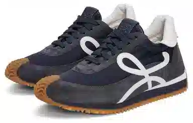 Loewe Low Top Leather Sneakers Blue