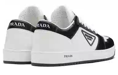 PRADA Leather Low-Top Sneakers Black
