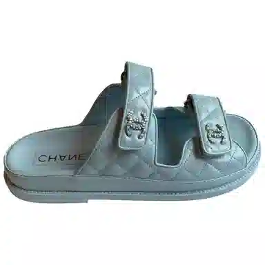 Chanel Slide Sandals Blue