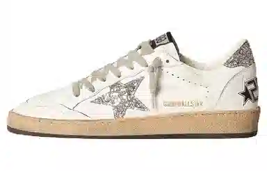 Golden Goose Ball Star White Silver