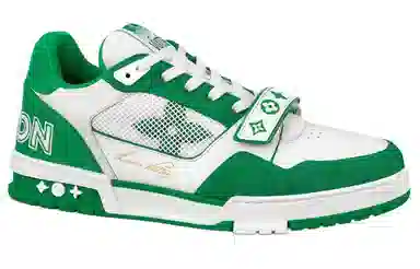 LOUIS VUITTON Trainer Low White Green
