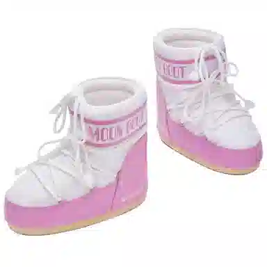 Moon Boot Icon Lace-Up Pink White