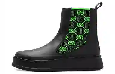 Gucci Chelsea Boots Black Green