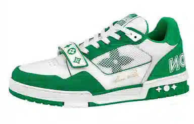 LOUIS VUITTON Trainer Low White Green