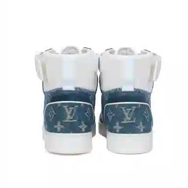 Louis Vuitton Boombox Monogram Denim High-Top Sneakers