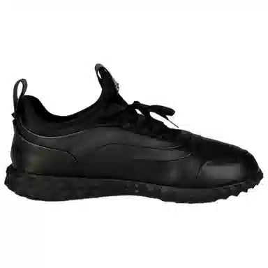 Valentino Round Toe Lace-Up Low Sneakers Black
