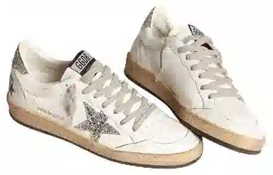 Golden Goose Ball Star White Silver