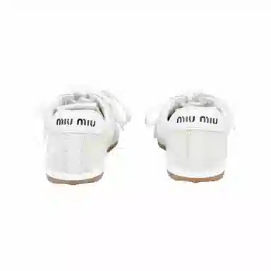 Miu Miu Beige Low-Top Sneakers