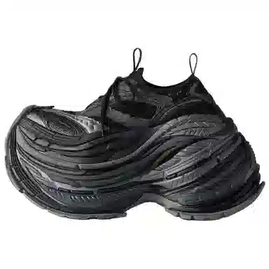 Balenciaga Platform Reduced Low Top Sneakers Black Grey