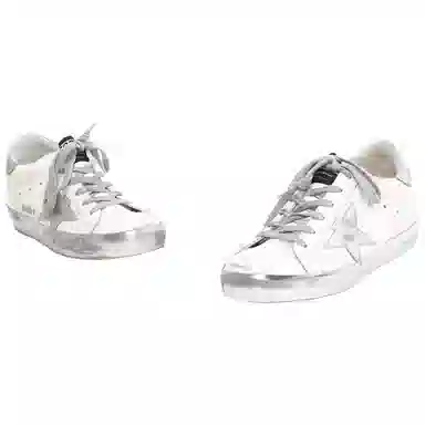 Golden Goose Super-Star Vintage Grey Silver Heel
