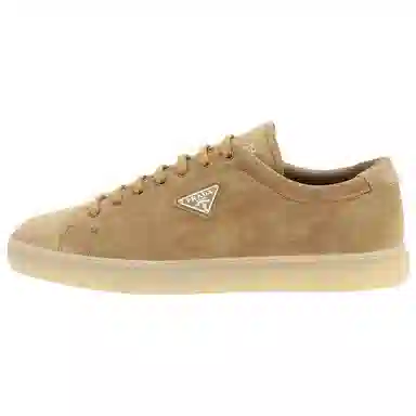 Prada Low-Top Suede Sneakers Brown