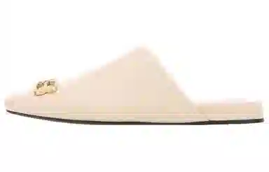 Balenciaga Slip-On Round Toe Sandals Beige