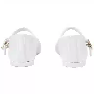 CHANEL 25S Mary Jane White