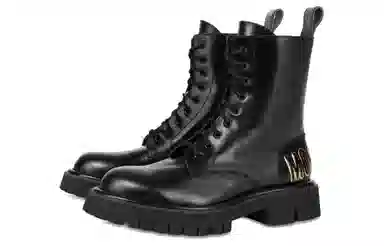 Moschino Leather Casual Boots Black