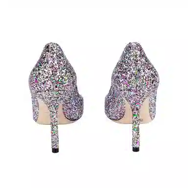 Jimmy Choo Romy Glitter Pointed Toe Heels