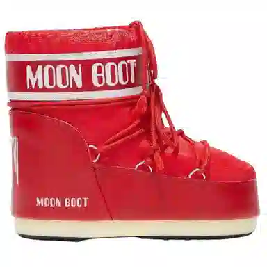 Moon Boot Short Snow Boots Red White