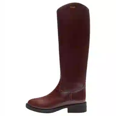 COACH Park Leather Boots Wine Red