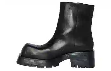 Balenciaga Trooper Leather Boots Black