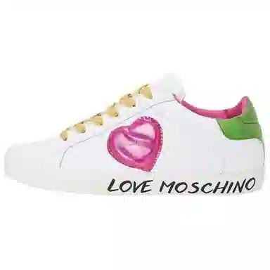 Love Moschino Round Toe Low Top Sneakers White