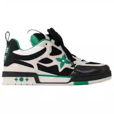 Louis Vuitton Skate Low Black White Green