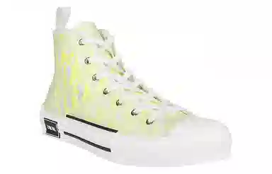 DIOR B23 High Top Canvas Sneakers Yellow