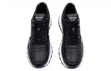 Prada Logo Print Sneakers Black