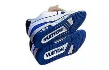 Louis Vuitton Trainer Low White Blue