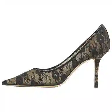 Jimmy Choo Lace Stiletto 8cm Black White