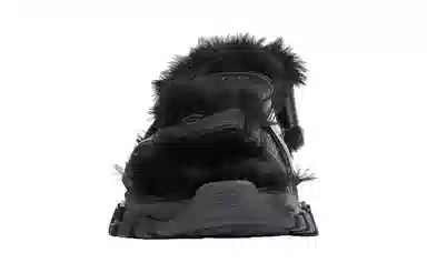 Balenciaga Track Sandal Fake Fur Black