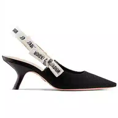 DIOR J'Adior Embroidered Heel Pumps Black