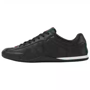 GUCCI Shift Leather Low Sneakers Black