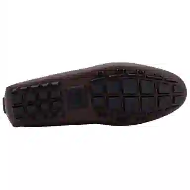 Fendi Leather Slip-On Loafers Brown