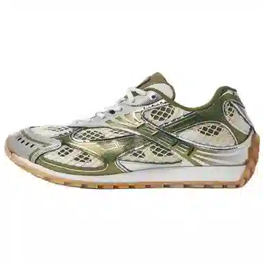 Bottega Veneta Round Toe Low Top Sneakers Brown