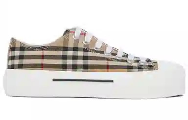 Burberry Vintage Canvas Check Low Sneakers Brown